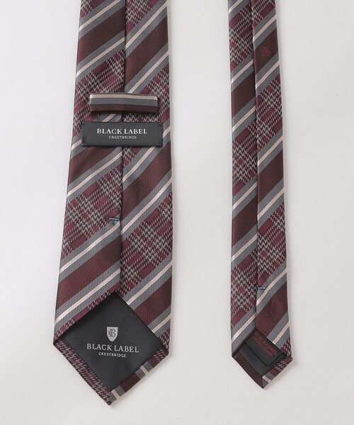 BLACK LABEL CRESTBRIDGE(ブラックレーベル・クレストブリッジ)の「グレンチェックコンビレジメンタルタイ(ネクタイ・メンズ・ライトグレー/ネイビー・FREE)」の3枚目の写真