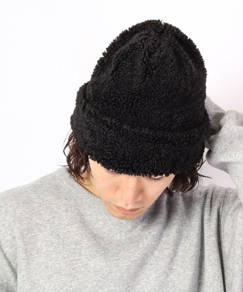 Sense of Grace（センスオブグレース）の「BIG BOA WATCH ビッグシルエット ボア ワッチ（ニットキャップ/ビーニー・レディース・ベージュ/ブラウン/アイボリー/ブラック・FREE）」の8枚目の写真