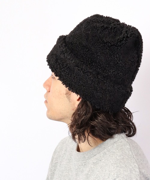 Sense of Grace（センスオブグレース）の「BIG BOA WATCH ビッグシルエット ボア ワッチ（ニットキャップ/ビーニー・レディース・ベージュ/ブラウン/アイボリー/ブラック・FREE）」の9枚目の写真