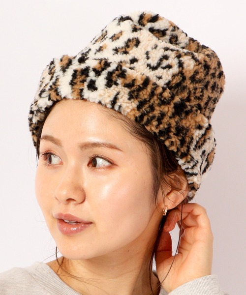 Sense of Grace（センスオブグレース）の「BIG BOA WATCH ビッグシルエット ボア ワッチ（ニットキャップ/ビーニー・レディース・ベージュ/ブラウン/アイボリー/ブラック・FREE）」の12枚目の写真