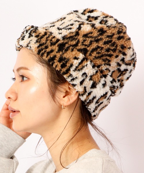 Sense of Grace（センスオブグレース）の「BIG BOA WATCH ビッグシルエット ボア ワッチ（ニットキャップ/ビーニー・レディース・ベージュ/ブラウン/アイボリー/ブラック・FREE）」の13枚目の写真