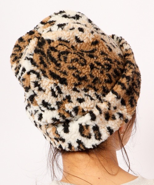 Sense of Grace（センスオブグレース）の「BIG BOA WATCH ビッグシルエット ボア ワッチ（ニットキャップ/ビーニー・レディース・ベージュ/ブラウン/アイボリー/ブラック・FREE）」の14枚目の写真