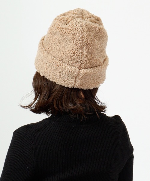 Sense of Grace（センスオブグレース）の「BIG BOA WATCH ビッグシルエット ボア ワッチ（ニットキャップ/ビーニー・レディース・ベージュ/ブラウン/アイボリー/ブラック・FREE）」の21枚目の写真