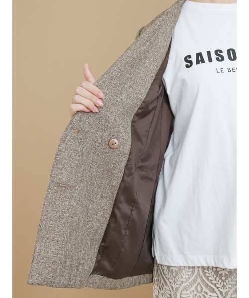 Te chichi(テチチ)の「ダブルテーラードジャケット【セットアップ可】(テーラードジャケット・レディース・ベージュ/ネイビー/ブラウン・フリ-)」の18枚目の写真