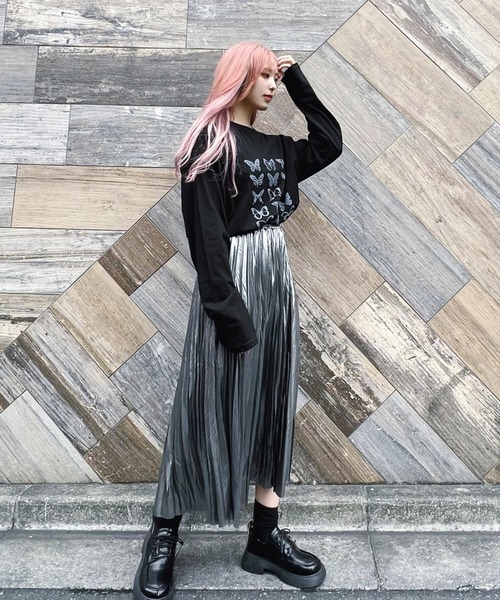 Figments（フィグメンツ）の「バタフライロンT（Tシャツ/カットソー・レディース・ブラック・FREE）」の8枚目の写真