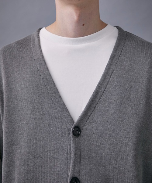 PUBLIC TOKYO（パブリックトウキョウ）の「〈洗える〉コンフォートリラックスルーズカーディガン（カーディガン/ボレロ・メンズ・ブラック/グレー/ブルー/グリーン・1/2）」の20枚目の写真