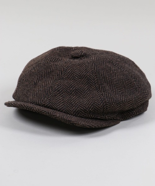 SPINNS（スピンズ）の「8パネル キャスケット（キャスケット・メンズ・ブラック/ブラウン/ブラック×ホワイト・ONESIZE）」の3枚目の写真