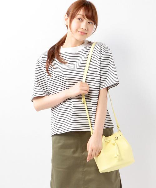 Carol J.(キャロルジェイ)の「G/N CAROL J. ドロストショルダー(ショルダーバッグ・レディース・オフホワイト/ブラック/イエロー・フリー)」の9枚目の写真