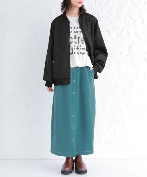 osharewalker（オシャレウォーカー）の「【廃盤】『裏起毛スウェットタイトスカート』（スカート・レディース・ブルーグリーン/ブラック/パープル・2/1）」の10枚目の写真