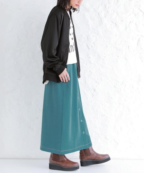 osharewalker（オシャレウォーカー）の「【廃盤】『裏起毛スウェットタイトスカート』（スカート・レディース・ブルーグリーン/ブラック/パープル・2/1）」の11枚目の写真