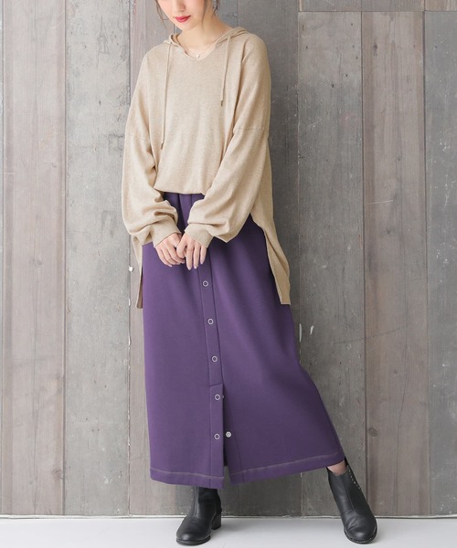 osharewalker（オシャレウォーカー）の「【廃盤】『裏起毛スウェットタイトスカート』（スカート・レディース・ブルーグリーン/ブラック/パープル・2/1）」の13枚目の写真