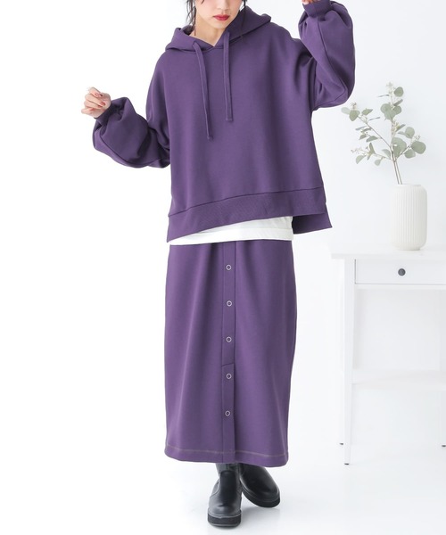 osharewalker（オシャレウォーカー）の「【廃盤】『裏起毛スウェットタイトスカート』（スカート・レディース・ブルーグリーン/ブラック/パープル・2/1）」の16枚目の写真