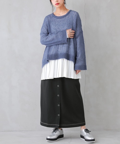 osharewalker（オシャレウォーカー）の「【廃盤】『裏起毛スウェットタイトスカート』（スカート・レディース・ブルーグリーン/ブラック/パープル・2/1）」の18枚目の写真