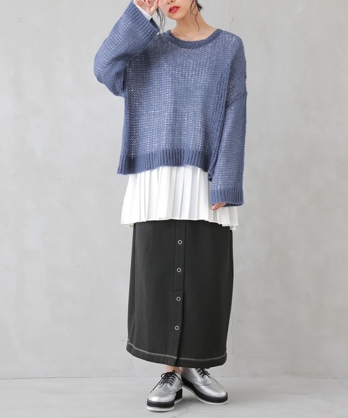 osharewalker（オシャレウォーカー）の「【廃盤】『裏起毛スウェットタイトスカート』（スカート・レディース・ブルーグリーン/ブラック/パープル・2/1）」の20枚目の写真