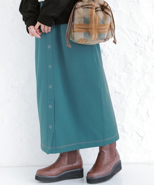 osharewalker（オシャレウォーカー）の「【廃盤】『裏起毛スウェットタイトスカート』（スカート・レディース・ブルーグリーン/ブラック/パープル・2/1）」の5枚目の写真