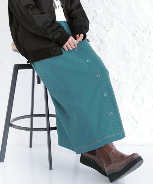 osharewalker（オシャレウォーカー）の「【廃盤】『裏起毛スウェットタイトスカート』（スカート・レディース・ブルーグリーン/ブラック/パープル・2/1）」の6枚目の写真