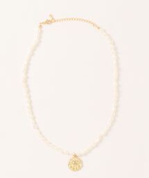 minia | メタルプレートパールネックレス(ネックレス)