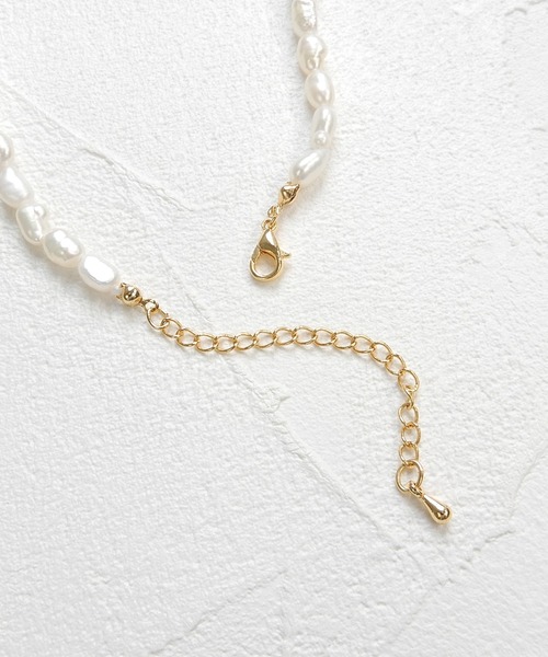 minia（ミニア）の「メタルプレートパールネックレス（ネックレス・レディース・シルバー/ゴールド・FREE）」の6枚目の写真