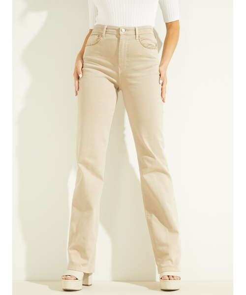Guess(ゲス)の「Eco '80s Chain Detail Straight Jeans(デニムパンツ・レディース・ベージュ・26inch/27inch/24inch/25inch)」の10枚目の写真