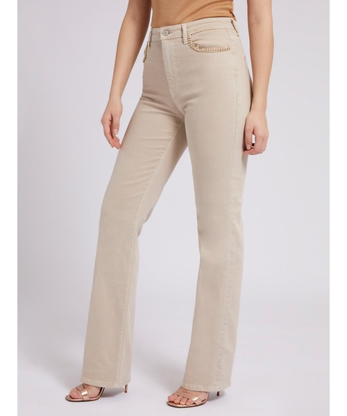 Guess(ゲス)の「Eco '80s Chain Detail Straight Jeans(デニムパンツ・レディース・ベージュ・26inch/27inch/24inch/25inch)」の5枚目の写真