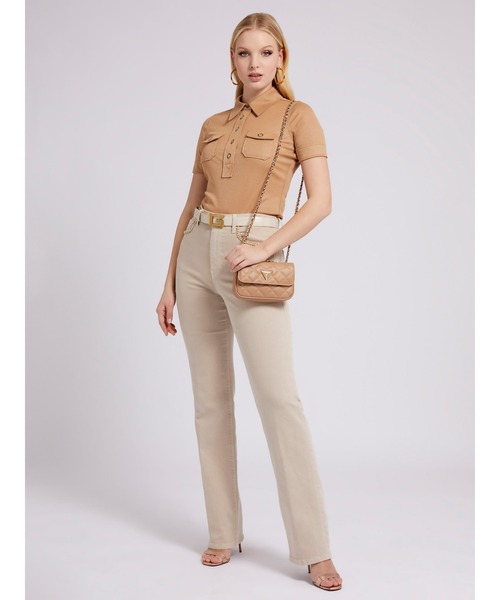 Guess(ゲス)の「Eco '80s Chain Detail Straight Jeans(デニムパンツ・レディース・ベージュ・26inch/27inch/24inch/25inch)」の7枚目の写真