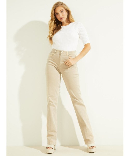 Guess(ゲス)の「Eco '80s Chain Detail Straight Jeans(デニムパンツ・レディース・ベージュ・26inch/27inch/24inch/25inch)」の13枚目の写真