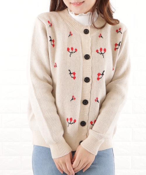 KANEKOISAO チェリーモチーフニットカーディガン チェリーニットカーディガン（カーディガン/ボレロ）｜Lace Ladies