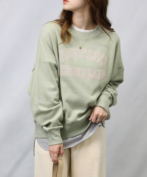 HONEYSUCKLE ROSE（ハニーサックルローズ）の「【HONEYSUCKLE ROSE】ＭＯＣＯＭＯＣＯクルー（スウェット・レディース・イエロー/ピンク/グリーン/ブラック/ブルー/ホワイト・M/L）」の4枚目の写真