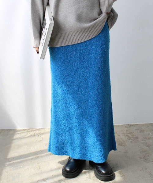 GeeRA(ジーラ)の「ブークレ素材ニットタイトスカート(スカート・レディース・オレンジ/ブルー/ブラック・LARGE/MEDIUM/SMALL)」の20枚目の写真