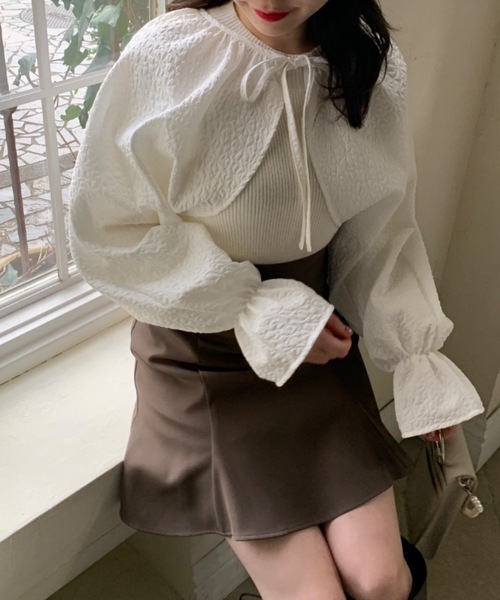 OLIVE des OLIVE(オリーブデオリーブ)の「ボレロ×ハイネックリブインナーSET(アンサンブル・レディース・ブラック/グレー/オフホワイト・FREE)」の1枚目の写真