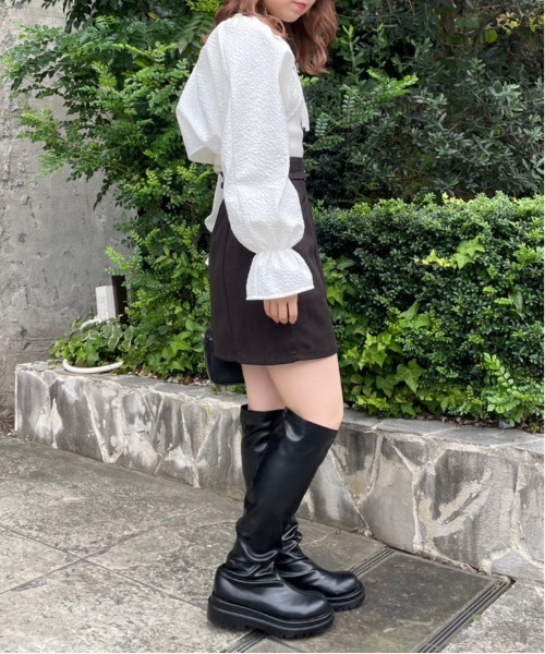 OLIVE des OLIVE(オリーブデオリーブ)の「ボレロ×ハイネックリブインナーSET(アンサンブル・レディース・ブラック/グレー/オフホワイト・FREE)」の5枚目の写真