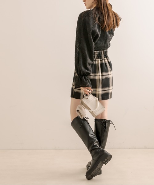 OLIVE des OLIVE(オリーブデオリーブ)の「ボレロ×ハイネックリブインナーSET(アンサンブル・レディース・ブラック/グレー/オフホワイト・FREE)」の12枚目の写真