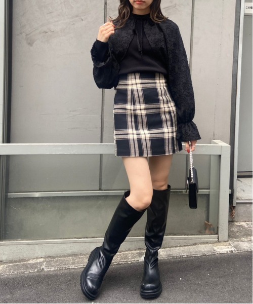 OLIVE des OLIVE(オリーブデオリーブ)の「ボレロ×ハイネックリブインナーSET(アンサンブル・レディース・ブラック/グレー/オフホワイト・FREE)」の16枚目の写真