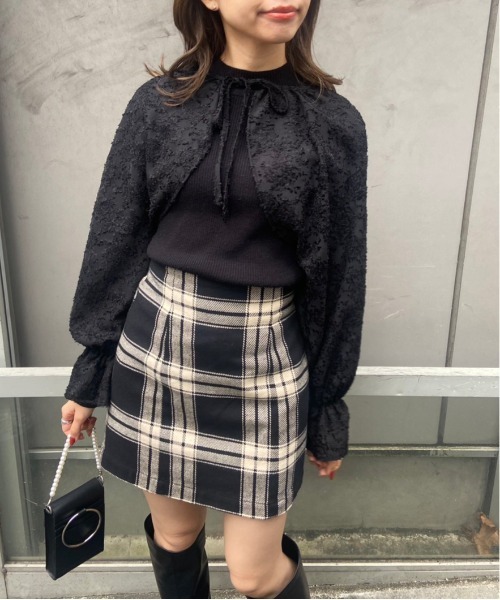OLIVE des OLIVE(オリーブデオリーブ)の「ボレロ×ハイネックリブインナーSET(アンサンブル・レディース・ブラック/グレー/オフホワイト・FREE)」の17枚目の写真
