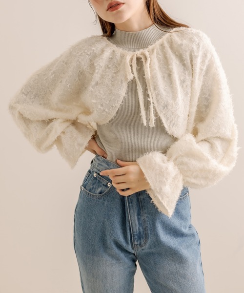 OLIVE des OLIVE(オリーブデオリーブ)の「ボレロ×ハイネックリブインナーSET(アンサンブル・レディース・ブラック/グレー/オフホワイト・FREE)」の21枚目の写真