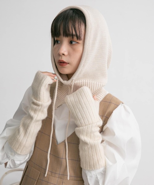 KBF（ケイビーエフ）の「ロングアームウォーマー（手袋・レディース・グレー/アイボリー/グリーン・ONE）」の22枚目の写真