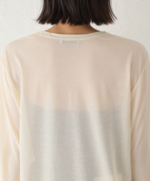 JOURNAL STANDARD（ジャーナルスタンダード）の「《追加》シアーロングＴシャツ（Tシャツ/カットソー・レディース・ホワイト/アイボリー・FREE）」の13枚目の写真
