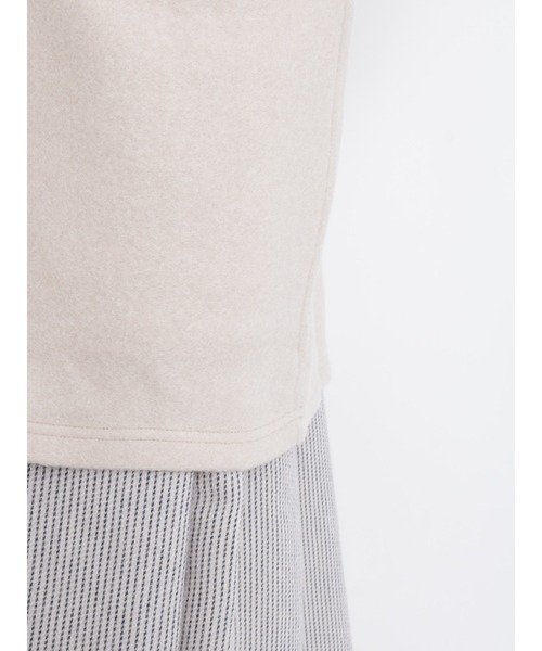 Samansa Mos2（サマンサ モスモス）の「圧縮ウール風カットベスト（ベスト・レディース・チャコール/キナリ/カーキ・ﾌﾘ-）」の6枚目の写真