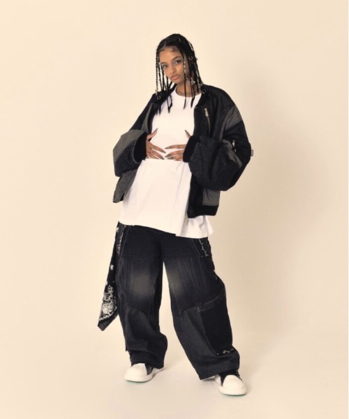 SURGERY（サージェリー）の「【SURGERY / サージェリー】surgery remake denim wide balloon pants / ワイドデニム ワイドパンツ デニムパンツ ジーンズ（デニムパンツ・メンズ・ブラック/ブルー/グレー・S）」の13枚目の写真