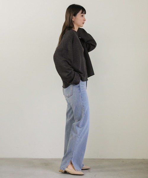 Uネックスウェットショート丈プルオーバー（スウェット）｜select MOCA