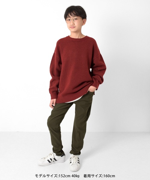 GLAZOS（グラソス）の「[スリム]裏起毛・スリムパンツ（その他パンツ・キッズ・ブラック/カーキ/ブラウン・160cm/170cm/150cm/140cm）」の11枚目の写真