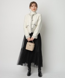 Apuweiser-riche　フラップツイードショートジャケット 中古・古着通販】Apuweiser-riche (アプワイザーリッシェ