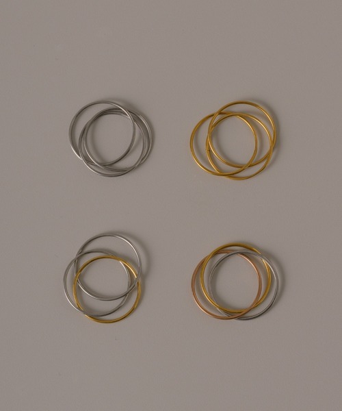 muku（ムク）の「金属アレルギー対応 1mmトリオリング/サージカルステンレス/316L（リング・レディース・ゴールド系1/シルバー×ゴールド/シルバー/ゴールド・11/9/13）」の16枚目の写真