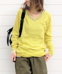 Q | BROS Vネックニット(ニット/セーター)