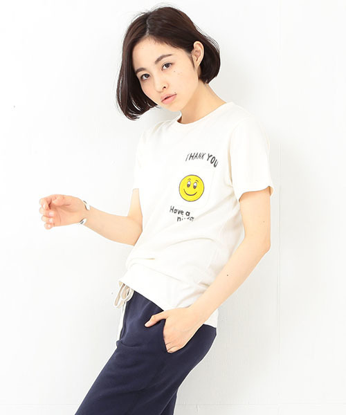 SCREEN STARS（スクリーンスターズ）の「SCREEN STARS×BEAMS BOY / ポケット スマイルT（Tシャツ/カットソー・レディース・ホワイト/グレー・ONE SIZE）」の9枚目の写真