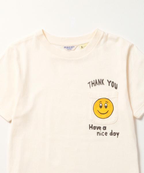 SCREEN STARS（スクリーンスターズ）の「SCREEN STARS×BEAMS BOY / ポケット スマイルT（Tシャツ/カットソー・レディース・ホワイト/グレー・ONE SIZE）」の3枚目の写真