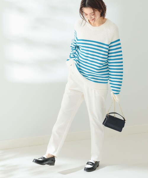 B:MING by BEAMS（ビーミングバイビームス）の「B:MING by BEAMS / リライズ ボーダー プルオーバー（ニット/セーター・レディース・サックスブルー/レッド/ネイビー・FREE）」の7枚目の写真