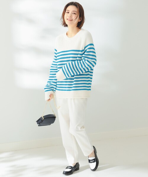 B:MING by BEAMS（ビーミングバイビームス）の「B:MING by BEAMS / リライズ ボーダー プルオーバー（ニット/セーター・レディース・サックスブルー/レッド/ネイビー・FREE）」の8枚目の写真