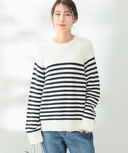 B:MING by BEAMS（ビーミングバイビームス）の「B:MING by BEAMS / リライズ ボーダー プルオーバー（ニット/セーター・レディース・サックスブルー/レッド/ネイビー・FREE）」の14枚目の写真