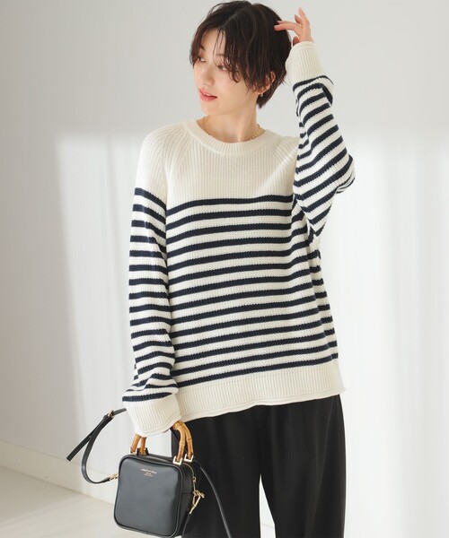 B:MING by BEAMS（ビーミングバイビームス）の「B:MING by BEAMS / リライズ ボーダー プルオーバー（ニット/セーター・レディース・サックスブルー/レッド/ネイビー・FREE）」の16枚目の写真